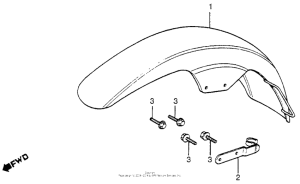 VF750C Переднее крыло
