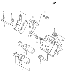 DR650 Задний суппорт