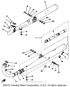 RD400C Выхлопная система