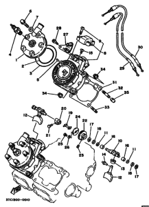 TZ250 Головка цилиндров