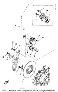 TZ350E Rear disc brake - caliper