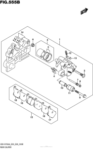 GSX-S750 (ABS) Rear Caliper (Gsx-S750Al6 E28)
