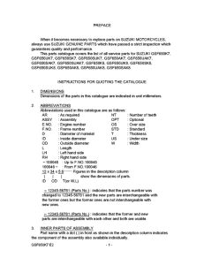 GSF650 Catalog preface