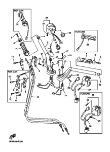 FJR1300A Рулевой рычаг и кабель
