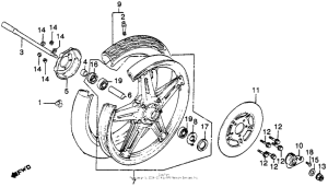 CM450 Cm450a / cfront wheel 82