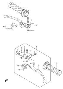 GSX-R600U2 Рулевой рычаг