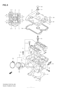 DL650 (ABS) Задняя головка цилиндров