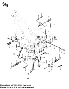 KZ400 Footrests / stands / brake pedal