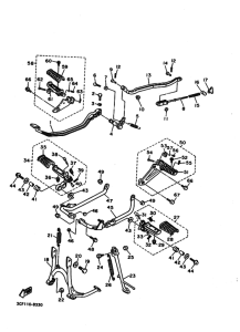 XV1100 Support & repose pied
