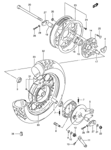 LS650 Rear wheel complete assy