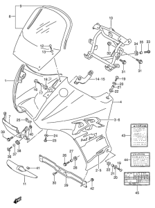 DR650 Cowling - label