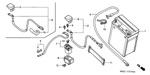 CB600F Аккумулятор