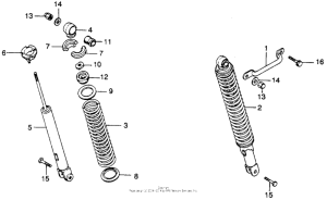 CB360 Задние амортизаторы