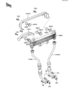 KZ1100 Масляный радиатор