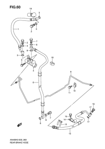 AN400 Задние тормозные трубки