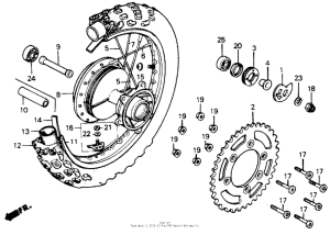 XR200R Переднее колесо