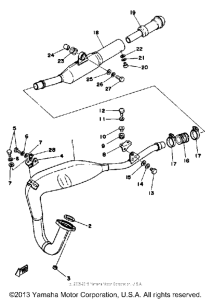 DT125F Выхлопная система