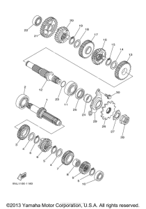 WR250FY Трансмиссия