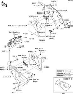 EX650 Cowling(center)(b7f / b8f)