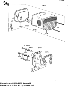KZ1100 Taillight unit ass`y