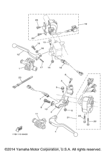 XT250D Рулевые переключатели