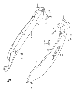 GSX600 Обтекатель задний