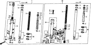VFR750F Передняя вилка