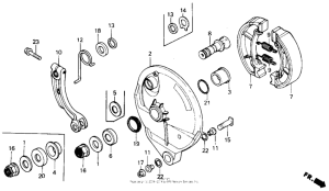 CR500R Rear brake panel 84-86