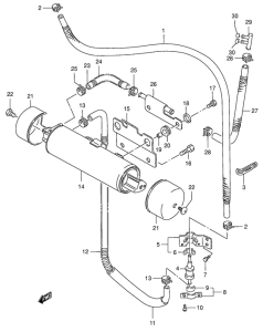 VS1400 Адсорбер с активированным углем в сборе