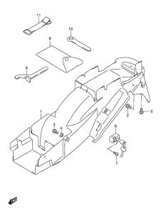GSX600 Заднее крыло