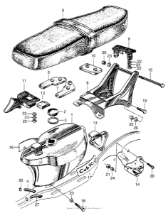 CM91 Fuel tank + seat