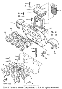 XJ700N Воздушный фильтр