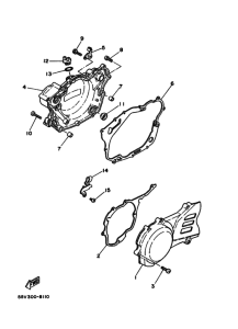 XT350 Crankcase cover ass`y  (v