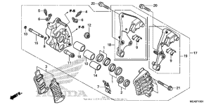 GL1800 (ABS) Right front brake caliper (abs)