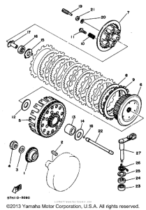 YZ490S Сцепление