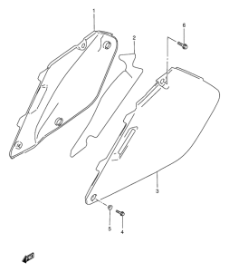 RMX250 Обтекатель задний