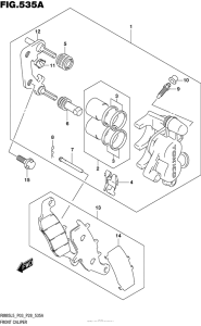 RM85L Передние тормоза