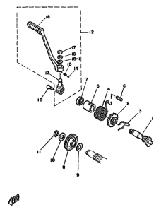 RD250LC Кик стартер