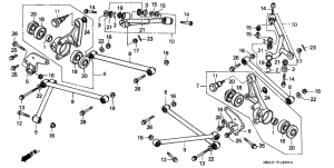FL400R Задний рычаг и подвеска