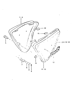 GSX400 Обтекатель задний
