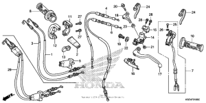  Handle lever + switch + cable