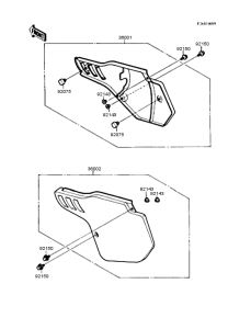 KX125 Боковые обтекатели