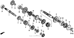 XR250R Трансмиссия