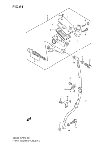GS500 Передний тормозной цилиндр
