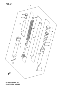 GZ250 Демпфер передней вилки