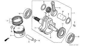 XLX350 Piston / crankshaft