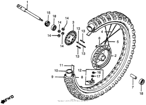 CR250R Переднее колесо