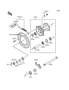  Задняя ступица колеса