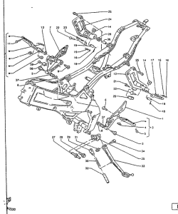 TZR125R Footrest  /  side stand