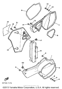YZ80T (Motocross) Боковые обтекатели